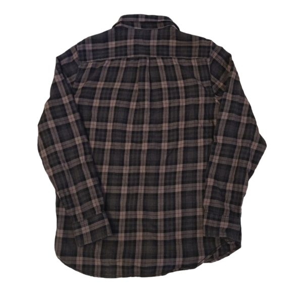 Vans Flannel Shirt Size S Plaid Gray Black Unisex - Picture 2 of 5